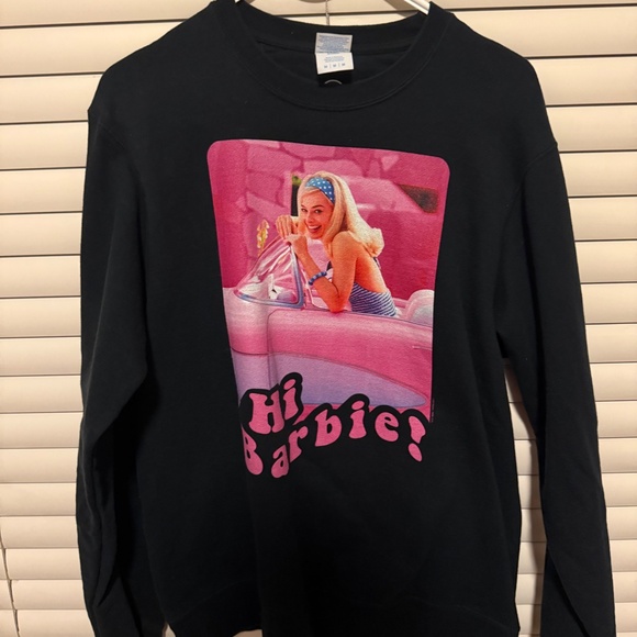 Black "Hi, Barbie" Sweatshirt - Picture 2 of 2